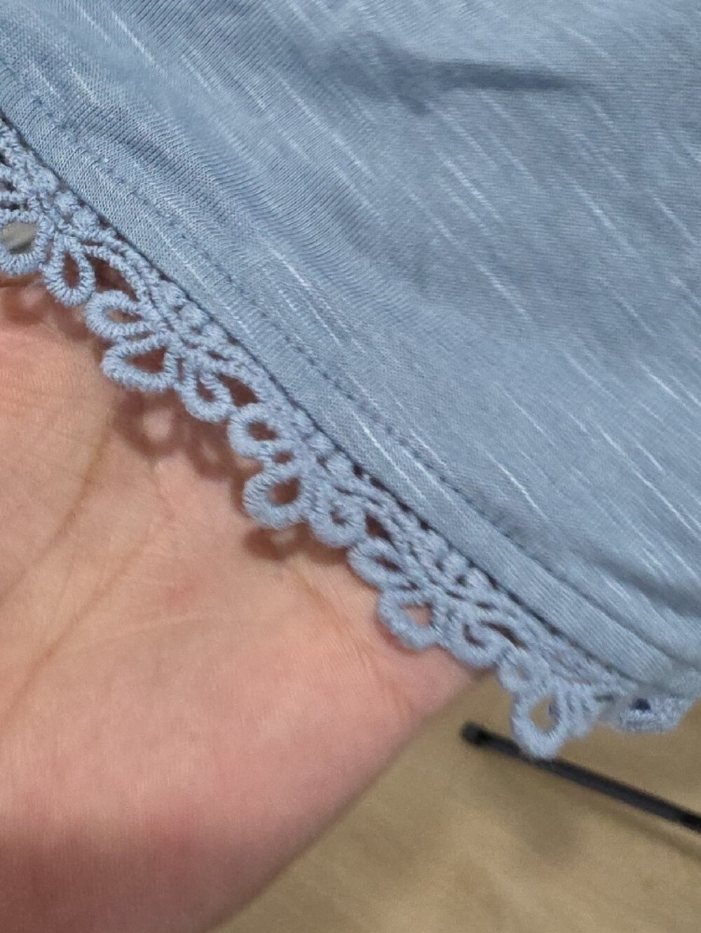 Style & Co. Light Blue Off-Shoulder Ruffle Tunic - Picture 3 of 9